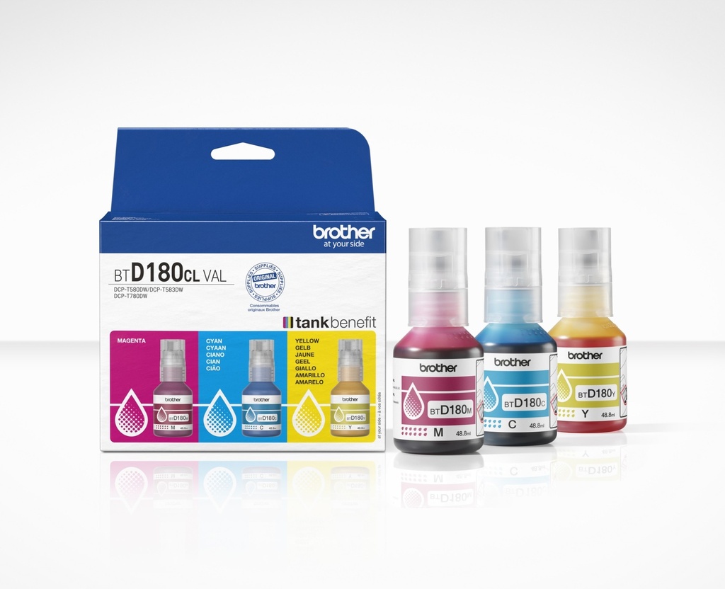 Brother BT-D180CLVAL Inkt Multipack C.M.Y. 3x5K Pag.
