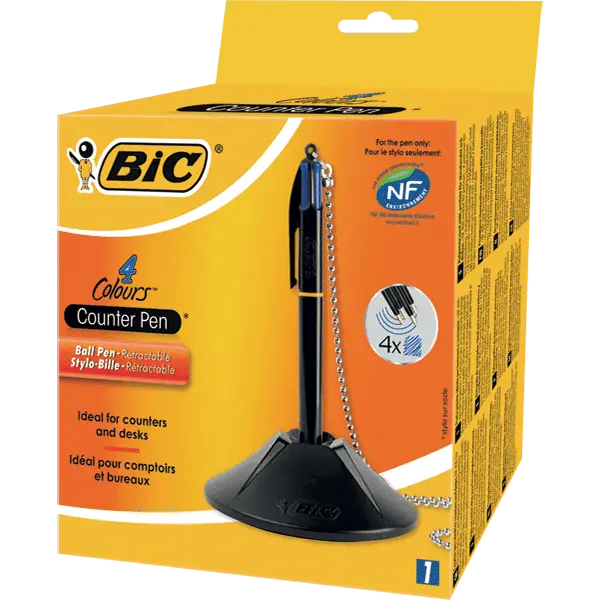 BIC 4 Colours Black Counter Pen