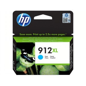 HP Original 912XL Cyan High Yield Ink Cartridge 3YL81AE