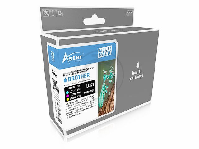 Astar - 4 Pack - C/M/Y/K - Brother LC123