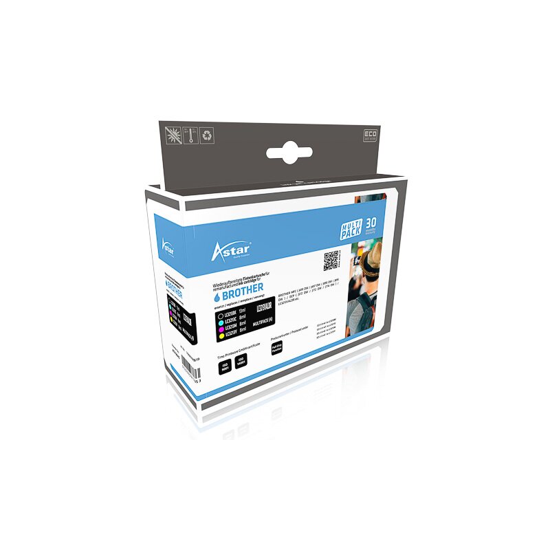 Astar - 4 Pack - C/M/Y/K - Brother  LC3213