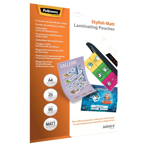 Fellowes lamineerhoes A4 80Mic Stylish Matt 25st.