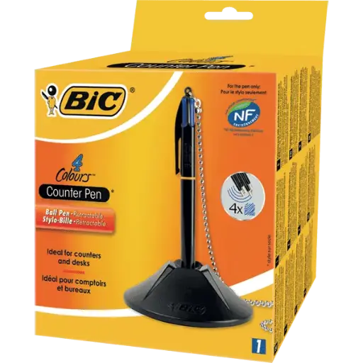 BIC 4 Colours Black Counter Pen
