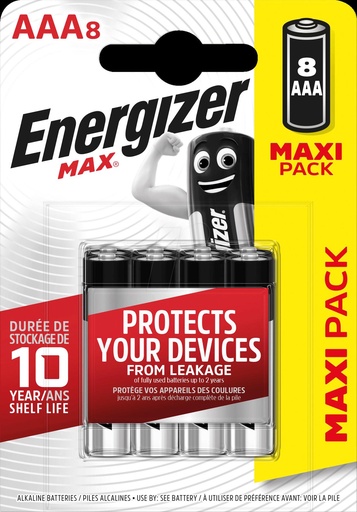 Energizer batterijen MAX AAA/LR03 - blister 8 stuks
